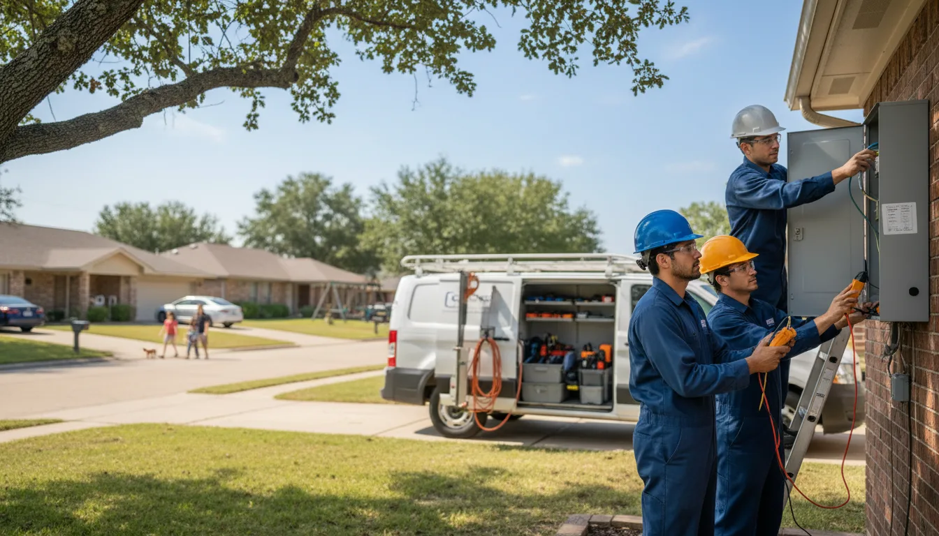 Certified electrician providing emergency electrical services in Flint, TX